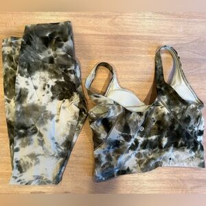 Lululemon align crop tank bra and align leggings